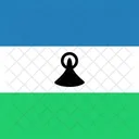 Lesotho Flagge Welt Symbol