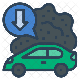 Free Less Greenhouse Gas Emissions Colored Outline Icon Available In Svg Png Eps Ai Icon Fonts