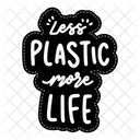 Less plastic more life  Icon