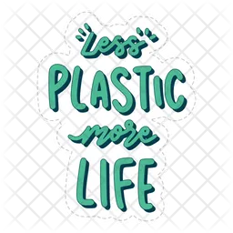 Less plastic more life  Icon