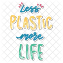 Less plastic more life  Icon