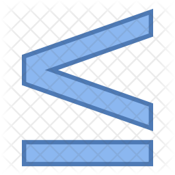 Less than or equal Icon of Colored Outline style - Available in SVG ...
