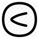 Less Than Sign Circle Icon