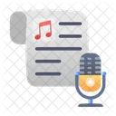 Letras De Musicas Gravacao Microfone Icon