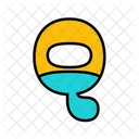 Letra Del Alfabeto Q Icono