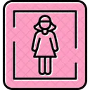 Signo de baño femenino  Icono