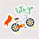 Lets Go Cycle Ride Bicycle Ride Symbol