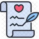 Letter Pen Valentines Day Icon
