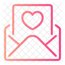 Letter Valentines Day Heart Icon