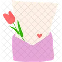 Letter Love Flower Icon