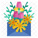 Letter Flower Floral Icon
