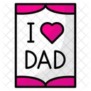 Dad Fathers Day Greeting Card Icon