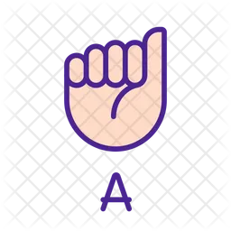 Letter A In American Sign Language  Icon