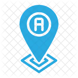 Letter a Location  Icon