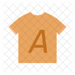 Letter A on the t-shirt  Icon