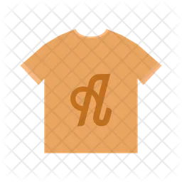 Letter A on the t-shirt  Icon