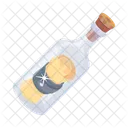 Sea Scroll Message Bottle Sea Bottle Icon
