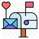 Letter Box Love Letter Mail Box Icon