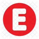 E Letter E Alphabet Icon