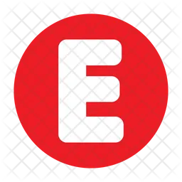 Letter E  Icon