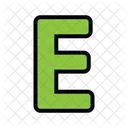 E Letter E Alphabet Icon