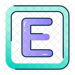 Letter E  Icon