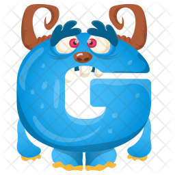 Download Free Letter G Monster Icon Of Flat Style Available In Svg Png Eps Ai Icon Fonts