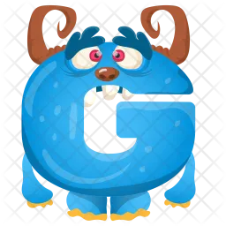 Letter G Monster  Icon