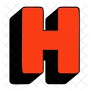 Latter H H Font Capital H Icon