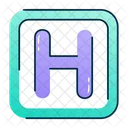 Latter H H Font Capital H Icon