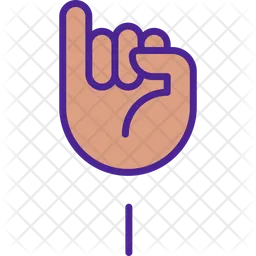 Letter I In American Sign Language  Icon