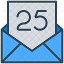 Christmas Letter Invitation Icon