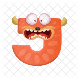Letter J Monster  Icon
