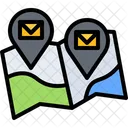 Letter Location Envelope Location Map Icon