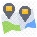 Letter Location Envelope Location Map Icon