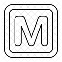 후자의 M M 글꼴 M 문자 아이콘