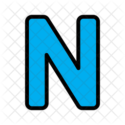 Letter N Icon - Download in Colored Outline Style