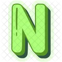 Letter N Alphabet Alphabetical Icon