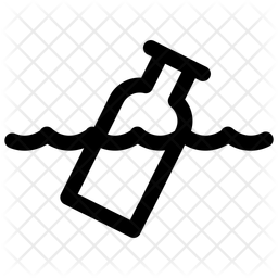 Letter on Bottle Icon
