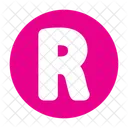 R 문자 R 알파벳 아이콘