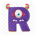 Letter R Monster  Icon