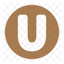 U Letter U Alphabet Icon