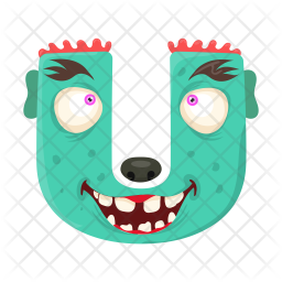 Download Free Letter U Monster Icon Of Flat Style Available In Svg Png Eps Ai Icon Fonts