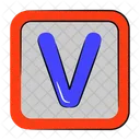 Letter V Font V Alphabet V Icon