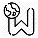 Letter W World Shapes And Symbols Icon