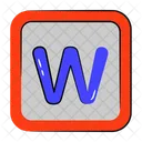 Letter W W Capital W Latter Icon