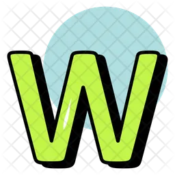 Letter W  Icon