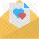 Letter With Hearts  Icon