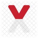 Letter X  Icon