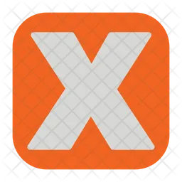 Letter X  Icon